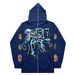 Hoodie Sweatshirt Gothic High Street Full Zipper Oversized Unisex Streetwear Y2 Jacket_viptrois.com