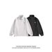 Minimally Embroidered Stand Up Collar Half Zip Hoodie Men's Trendy Brand Loose Casual Sportswear_viptrois.com