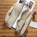 Men’s Slim-Fit Washed Cotton Jacket – Korean Style Casual Zip-Up Coat For Spring & Fall (M-3XL, Black/Khaki/Navy/Wine Red)_viptrois.com