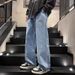 Men's Jeans Spring Autumn New Style Youth Trendy Straight Loose Long Pants Japanese Retro Wide Leg Casual Trousers_viptrois.com