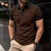 Summer New Men's Popular Solid Color Polo Shirt Short-Sleeved Lapel Casual Street Fashion Breathable T-Shirt_viptrois.com