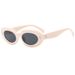 Men's Sunglasses Retro Men's Rice Nail Sunglasses Black Oval Glasses Elegant Fashion Trend Women's Sunglasses_viptrois.com
