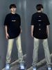 Summer New Pure Cotton West Coast Simple Letter Short-sleeved T-shirt Loose Tide Brand Niche Half-sleeved T-shirt_viptrois.com
