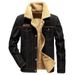 Men's Clothing Thickened Collar Cotton Jacket - Military Style Fleece-Lined Winter Coat For Casual & Outdoor Wear (Khaki, Black, Army Green)_viptrois.com