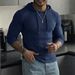Men's Slim-Fit Workout Hoodie – Muscle Compression Long Sleeve Gym Shirt (Lightweight, Stretch Fabric, M-Xxxl, Grey/Black/Navy/Green)_viptrois.com