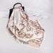 Muslim headscarf Women's Square Scarf 90 Color Ding Silk Scarf Pattern Gift Muslim Headscarf_viptrois.com