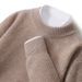 Nordmann Autumn Winter New Wool Men Half Turtleneck Solid Color Loose Business Casual Thickened Knitted Base Cashmere Sweater_viptrois.com