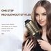 One Step Hair Dryer And Volumiser 1000W Blow Dryer Brush Hot Air Styling Brush Professional Hair Straightener Curler Travel Friendly Heated Hairbrus_viptrois.com