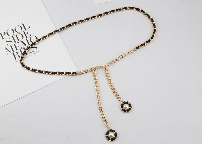Chain belt women fashion metal belt decoration with skirt thin waist chain chain accessories ins trend_viptrois.com