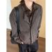Pure Brown Two-Piece Shirt For Men, Autumn Melad Color Series, College Style Jacket, Vintage Design Knitted Cardigan_viptrois.com