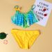 Mother & Kids New Girls Swimsuit Children's Baby Girl Fish Scale Print Ruffle Gradient Hot Spring Swimsuit_viptrois.com