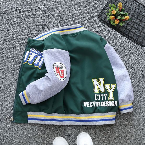 Mother&Kids Boys' Coat Kids' Cartoon jacket Top Big Kids' stylish baseball uniform_viptrois.com