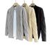 Men's Casual Knit Cardigan - Lightweight Stand Collar Sweater, Breathable & Machine Washable, Grey/Black/Beige, Sizes M-XXXL_viptrois.com