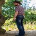 Men's Denim Flare Pants Punk Vintage Denim Tie Flower Stretch_viptrois.com
