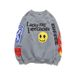 2026 European And American Graffiti Letter Printing Fleece Thickened Men's And Women's Hooded Sweater Jacket_viptrois.com