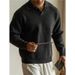 Pure Mixed Color Italian Style Lapel Half-Zip Knit For Men 2025 Autumn Winter Loose Lazy Polo Yarn Sweater_viptrois.com