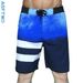 Men's Stretch Quick-Drying Surfing Beach Pants Bodybuilding Competition Horizontal Striped Loose Sports Spot Shorts_viptrois.com