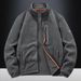 Men's Polar Fleece Jacket – Stand Collar Winter Warmth | Multi-Pocket Design | Dark Gray/Black/Royal Blue/Khaki | M-XXXXL_viptrois.com