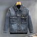 High-end Cat Paw Fashion Denim Jacket Men's Ruffian Handsome High Street Retro Jacket Tide_viptrois.com