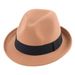 autumn and winter new style small hat with brim, black classic British style jazz hat, ladies woolen hat, felt hat_viptrois.com