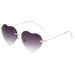 Retro Love Heart Sunglasses - Peach Heart Shaped Ocean Lens (Trendy High-End Street Fashion Glasses)_viptrois.com