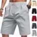 Amekaji Men's Drawstring Shorts - Loose Fit Workout Jogger Shorts With Side Pockets For Gym & Casual Wear_viptrois.com
