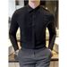 Men's Clothing High Grade Tuxedo White Shirt Men's Business Suit Accordion Pleated Shirt_viptrois.com