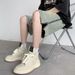 Summer Style Men's Yellow Mud Dyed Distressed Denim Shorts Trendy Side Zipper Slit High Street Retro Casual Five Point Pants_viptrois.com