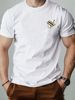 Maglietta Uomo 180g Cotone Puro Girocollo Stampa Matita Musicassetta Vintage Traspirante Comoda Top Estivo Taglio Regolare Casual Moda Giovanile_viptrois.com