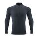 Men's Clothing Casual Zipper Training Long Sleeve Cross Border Quick Drying Stand Collar Reflective Strip Sports Fitness Running Clothes_viptrois.com