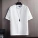 Thin Loose Summer Men's Round Neck Short Sleeved T Shirt Trendy Fashion Korean Version Of The Texture Fabric Men's Clothing T Shirt Men_viptrois.com