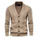 Man's Clothing Cardigan Men's V-neck Long Sleeve Sweater Men's Thick Sweater Hipster Men's Knitted Cardigan Coat_viptrois.com