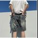 Men's Clothing Ripped Denim Shorts Men's Summer Thin 2024 New American Retro Pants Loose Trendy Large Size Shorts_viptrois.com