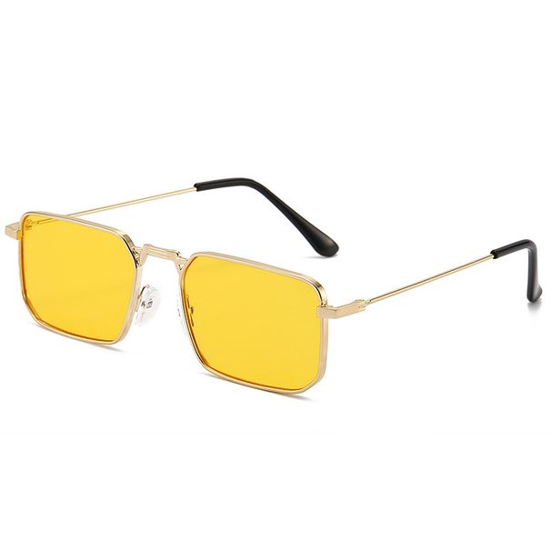 Hohe Qualität Rechteck Sonnenbrille Frauen Metall Rahmen Gläser Vintage Marke Quadrat Sonnenbrille Für Männer Shades Weibliche Brillen_viptrois.com