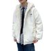 Men's New Fashion Harajuku Style Winter Solid Color Cotton Jacket Student Design Double-Sided Korean Version Coat Trendy_viptrois.com