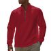 Men's Fleece-Lined Solid Color Stand Collar Pullover Sweatshirt - Warm Long Sleeve Casual Top For Autumn & Winter_viptrois.com
