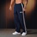 Men's Clothing Sports Pants Double Stripe Stitching Printed Casual Pants Gym Sports Fitness Mid Waist Straight Pants_viptrois.com