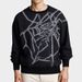 Cross-Border Fashion Men's Autumn New Round Neck Sweater American Retro Spider Web Pattern Jacquard Knitted Base Shirt_viptrois.com