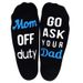 Mid-tube socks Creative cotton socks sole letter two-color non-slip adhesive floor socks_viptrois.com