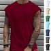Men's Clothing Knitted Mesh Fitness Sports Slim Vest Running Vertical Striped Vest_viptrois.com