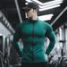 Men's Clothing Spring And Autumn Muscle Sports Leisure Running Fitness Exercise Elastic Quick Drying Zipper Solid Color Long Sleeved T Shirt_viptrois.com