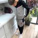 Men's Letter Print Color Block Hooded Tracksuit Set - Casual Zip-Up Sweatshirt & Joggers (Black/Grey, Grey) | S-3xl_viptrois.com