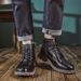 European Warm Series New Men's Martin Work British Style Short Casual Leather Boots High-top Shoes For Men_viptrois.com