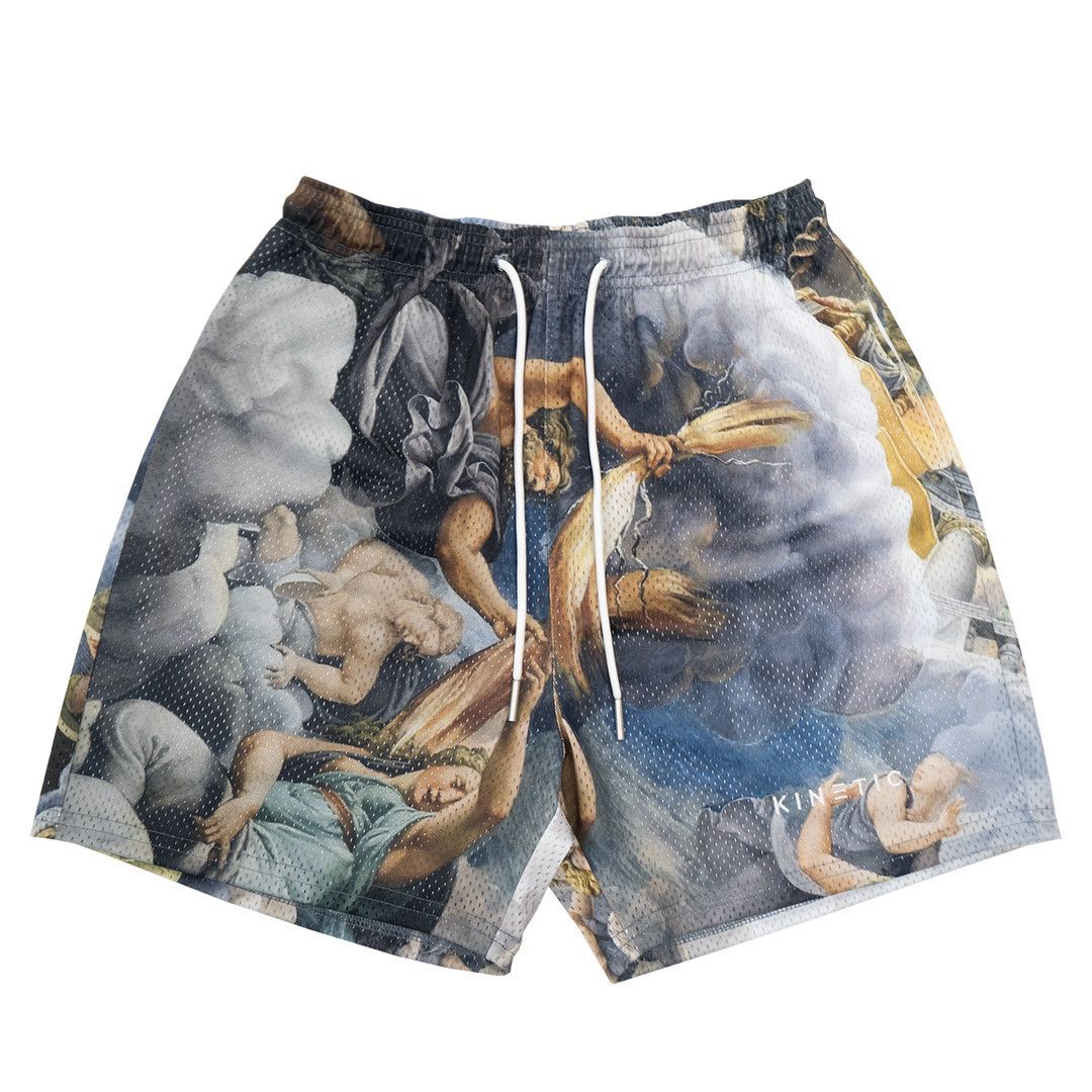 Men's Clothing Summer Sports And Leisure Large Size Printed Beach Shorts For Men Mesh Shorts For Men_viptrois.com