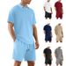 Textured Short Sleeved Shorts Men's Summer Leisure Sports Old Money Style Wear Lapel Polo Shirt_viptrois.com