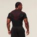 Men's Clothing Men's Short Sleeve GYM Sports Fitness Running Training Suit Stretch Fashion Printed Round Neck T Shirt_viptrois.com