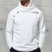 Men's British Style Stacked Neck Long Sleeve Sweater Light Fleece Lined Slim Fit Stretchable Winter Pullover_viptrois.com