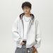 Men's Clothing Houndstooth Contrast Lining Hooded Sweatshirt Men's Autumn Heavy Retro Short Wide Trendy Brand Zipper Cardigan Jacket Coat_viptrois.com