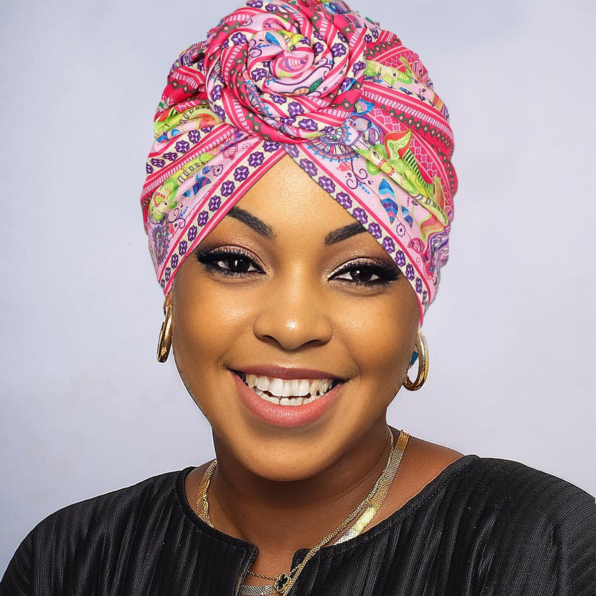 hot sale flower turban hat popular fashion print snail hat Turban African ethnic style_viptrois.com