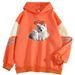American Style Color Block Sweatshirt For Men, Loose Fit, Niche Design With Wine Glass Print, Pullover Outerwear, Cool_viptrois.com